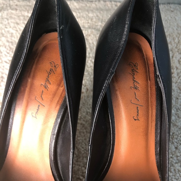 Elizabeth & James black leather pumps - Picture 2 of 5